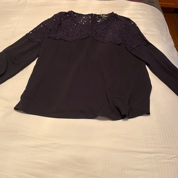 Lulus long sleeve lace appliqué dress blouse - Picture 1 of 3
